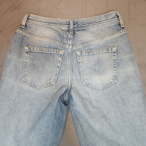 Free People We The Free Distressed Ripped Blue Jeans Light Wash Womens Size 26 - Picture 10 of 10